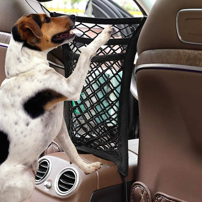 3-Layer Car Mesh Organizer, Seat Back Net Bag, Driver Storage Netting Pouch