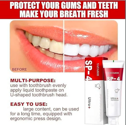 Sp-4 probiotic whitening toothpaste, Teeth Whitener Toothpaste, Natural Tooth Whitener (PACK OF 2)